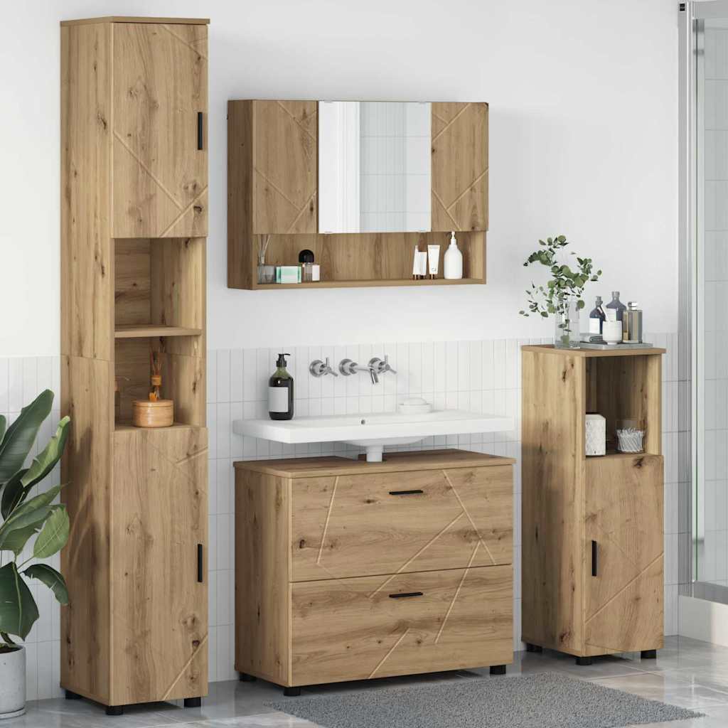 Bathroom Furniture Set 4 pcs Artisan oak 30 x 35 x 192 cm